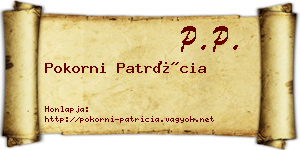 Pokorni Patrícia névjegykártya